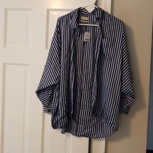 Blue striped blouse